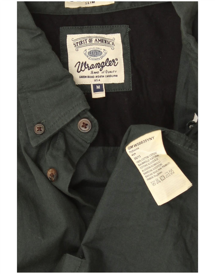 Camicia slim da donna Wrangler UK 14 Cotone verde medio