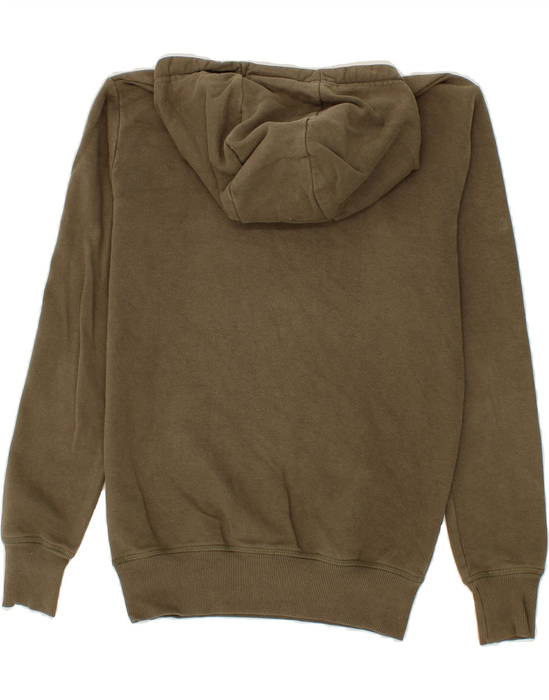 ELLESSE Womens Oversized Hoodie Jumper UK 2 2XS Khaki Vintage Ellesse and Second-Hand Ellesse from Messina Hembry 