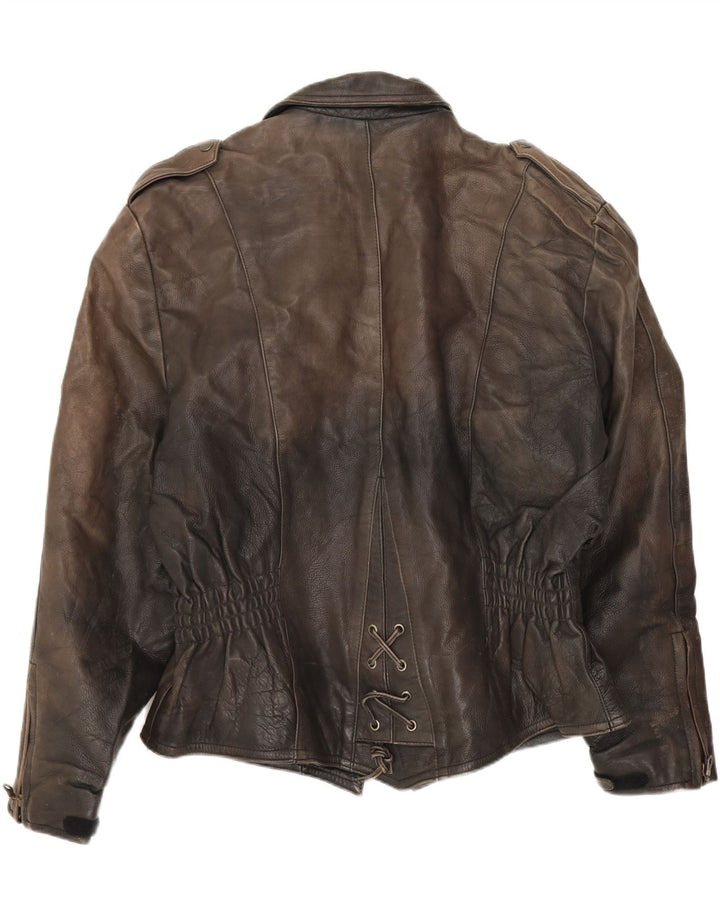Giacca da motociclista oversize in pelle da donna Belo EU 40 media nera