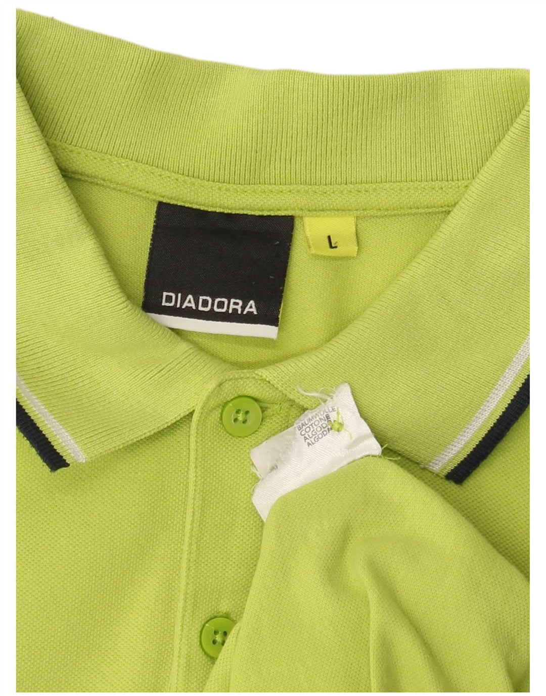 Polo DIADORA Uomo Large Verde Cotone