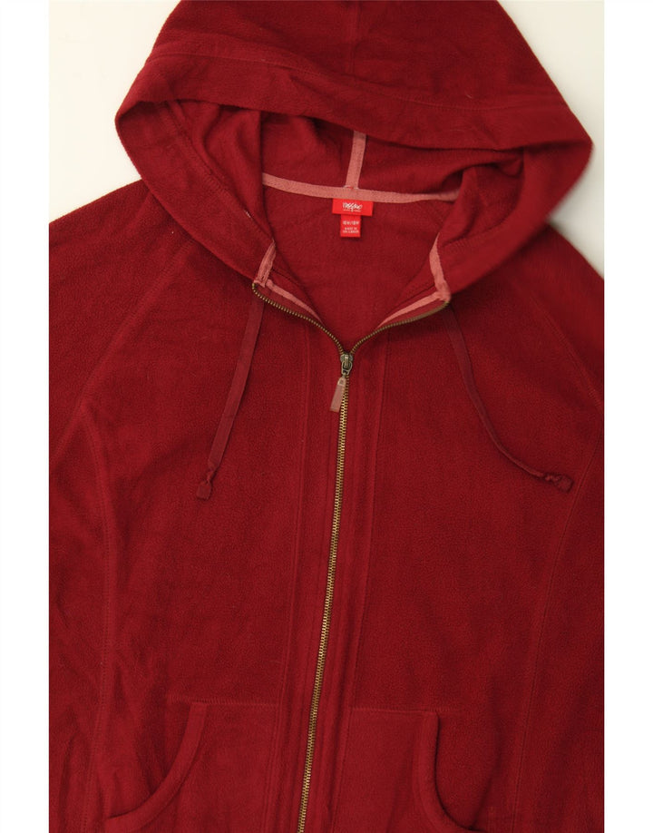 MOSSIMO Womens Hooded Fleece Jacket US 16/18 2XL Burgundy Polyester Vintage Mossimo and Second-Hand Mossimo from Messina Hembry 