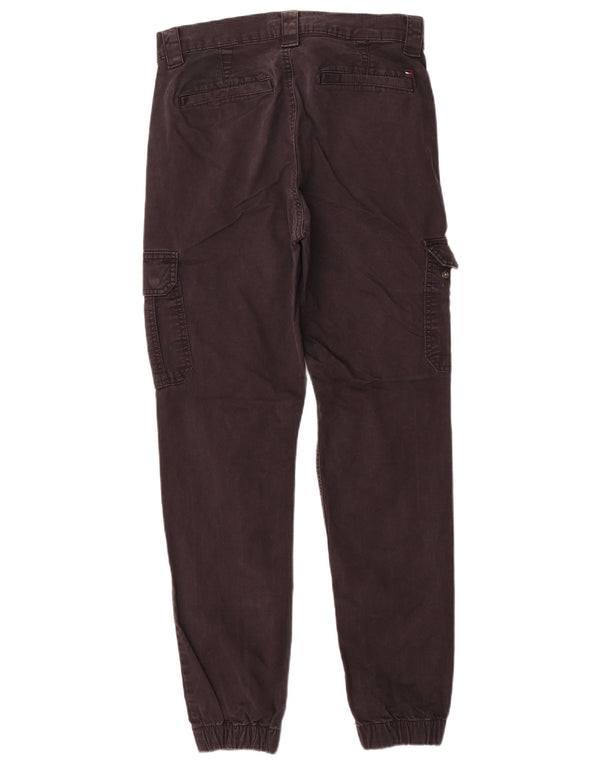 Pantaloni cargo da uomo Tommy Hilfiger Joggers W29 L30 in cotone marrone