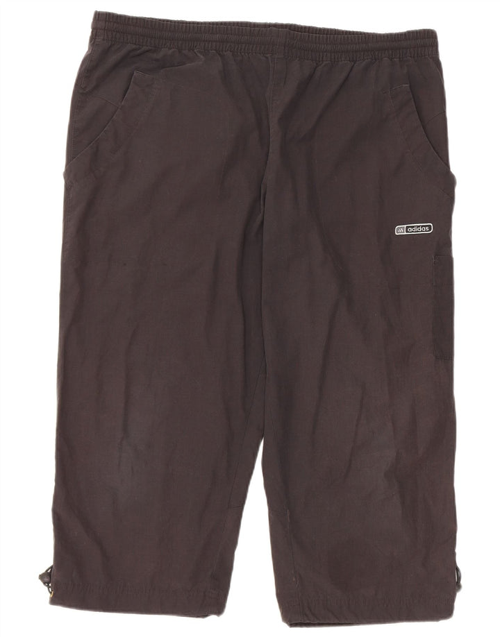 Pantaloncini sportivi da uomo Adidas Bermuda grandi neri in poliestere