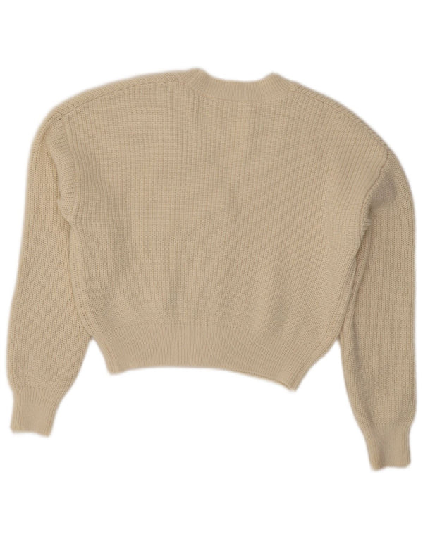 Maglione cardigan corto per ragazze Zara 13-14 anni bianco