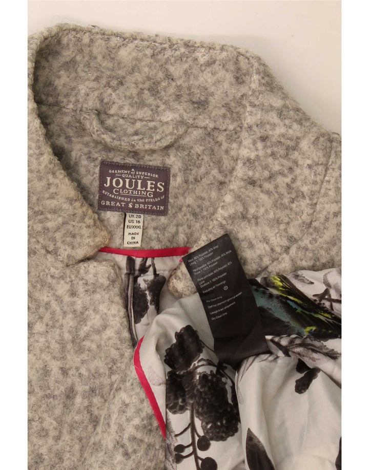 Cappotto da donna Joules UK 20 2XL Poliestere chiazzato grigio