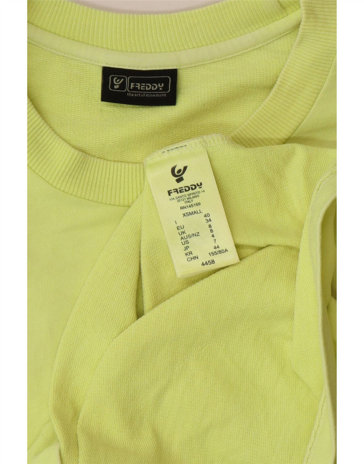 Maglia da donna a maniche lunghe FREDDY UK 8 piccola in cotone giallo