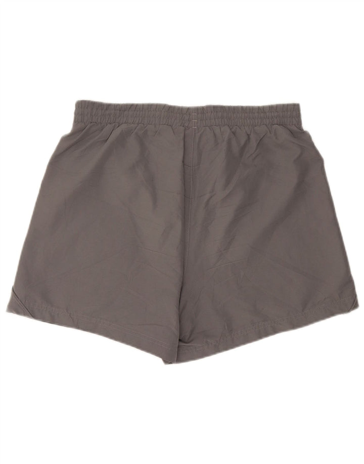 Pantaloncini sportivi Adidas da uomo in poliestere grigio medio