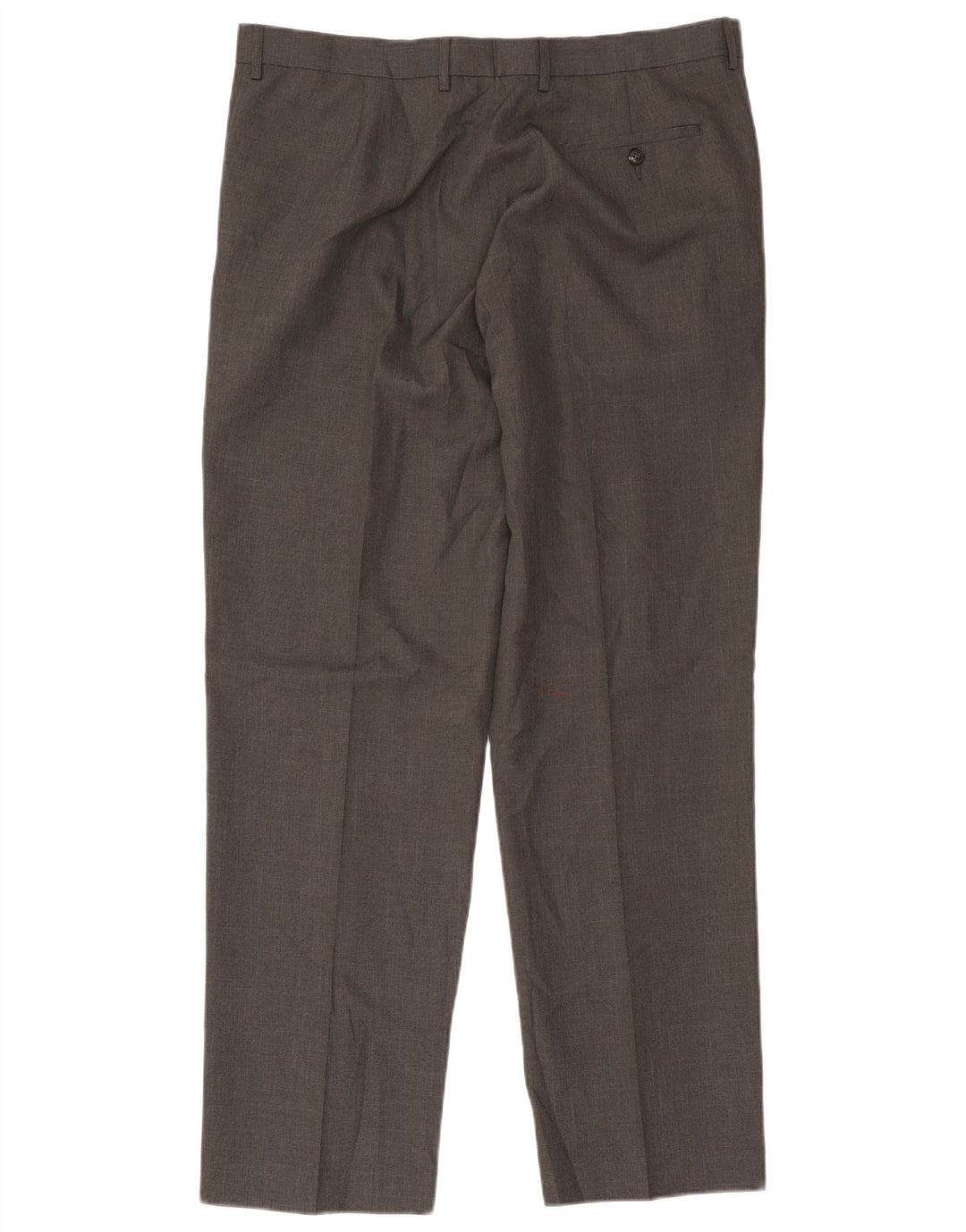 Pantaloni da abito dritti da uomo Marks & Spencer W38 L31 poliestere grigio