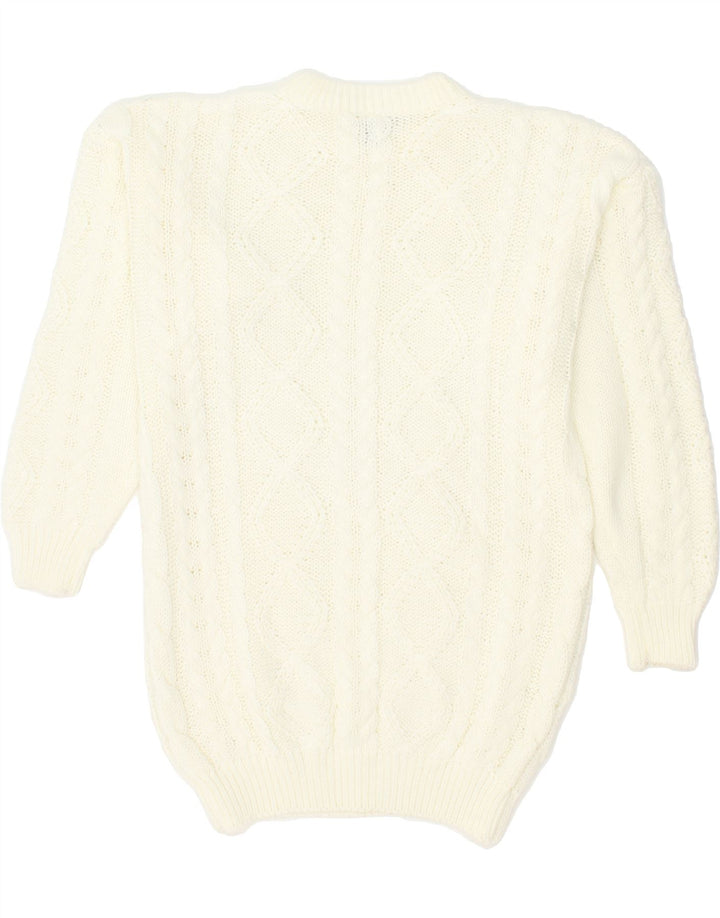 C & A Womens Boat Neck Jumper Sweater EU 36/38 Small Off White Acrylic Vintage C & A and Second-Hand C & A from Messina Hembry 