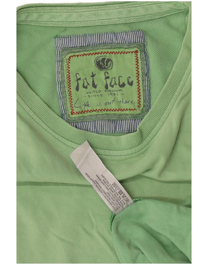 T-shirt da uomo Fat Face Top grande in cotone verde