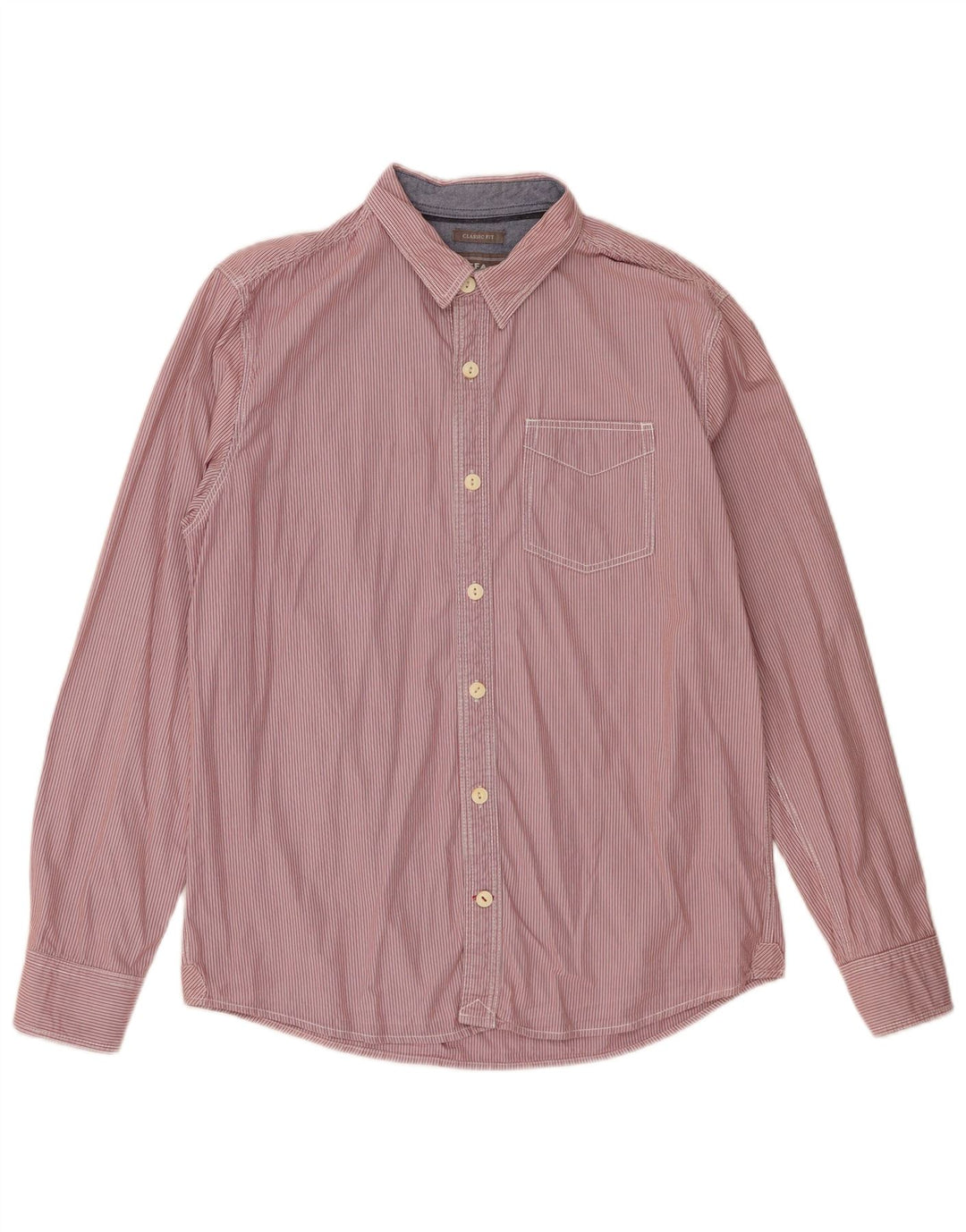 Camicia da uomo classica Fat Face in cotone gessato rosso medio