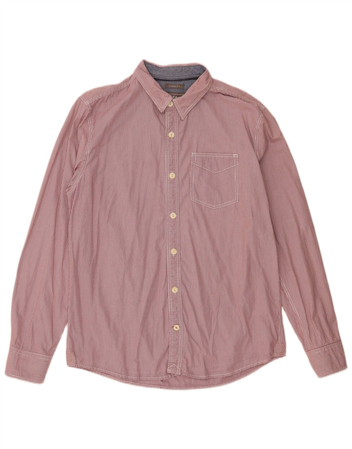 Camicia da uomo classica Fat Face in cotone gessato rosso medio