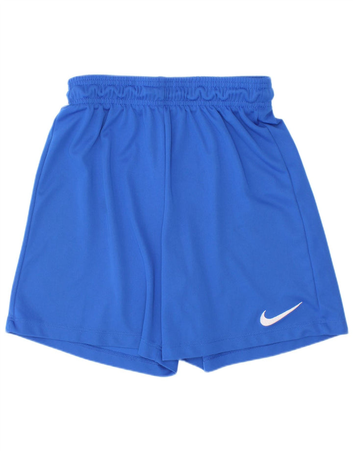 Pantaloncini sportivi Nike da ragazzo Dri Fit 10-11 anni in poliestere blu medio