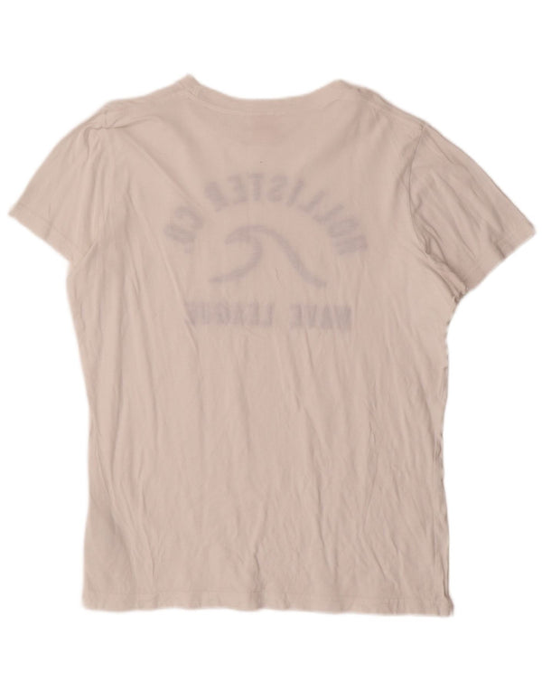 Hollister Mens Graphic T-Shirt Top Large White Cotton