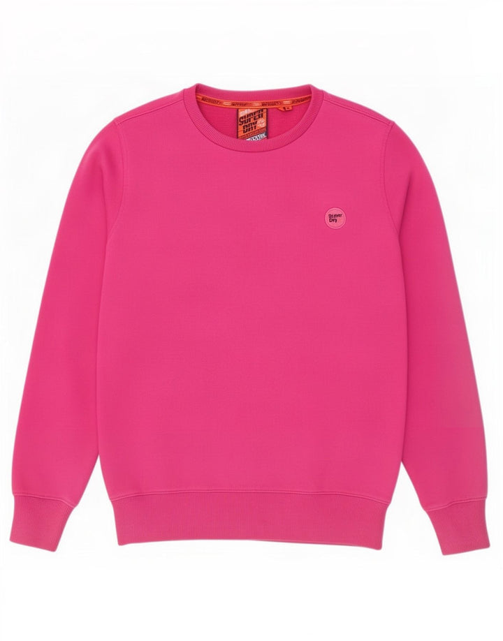 Felpa da uomo Superdry Maglione grande cotone rosa