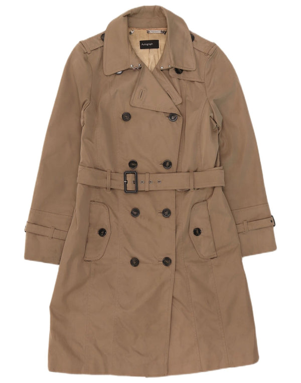 Trench autografato da donna Marks & Spencer UK 14 grande beige
