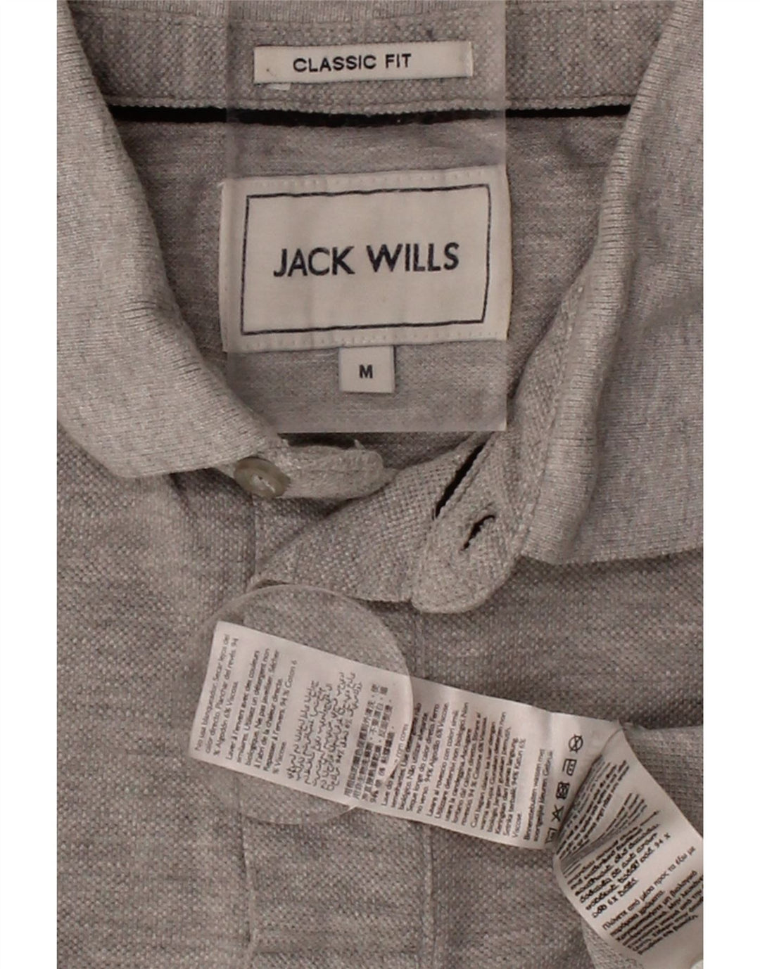 JACK WILLS Mens Classic Fit Polo Shirt Medium Grey Cotton Vintage Jack Wills and Second-Hand Jack Wills from Messina Hembry 