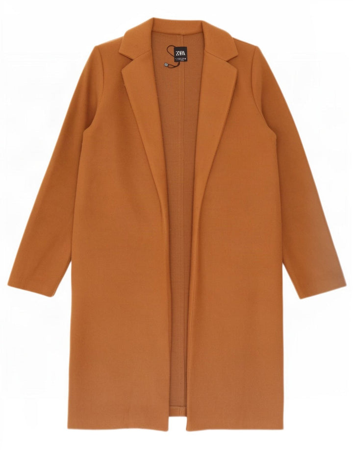 Cappotto Zara da donna UK 10 piccolo in poliestere marrone