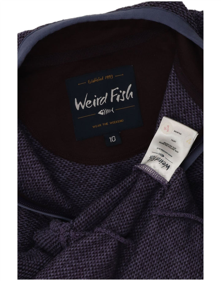 WEIRD FISH Giacca da tuta oversize da donna UK 10 Small Viola