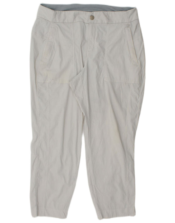Pantaloni corti dritti da donna ATHLETA US 12 Large W32 L24 Nylon bianco