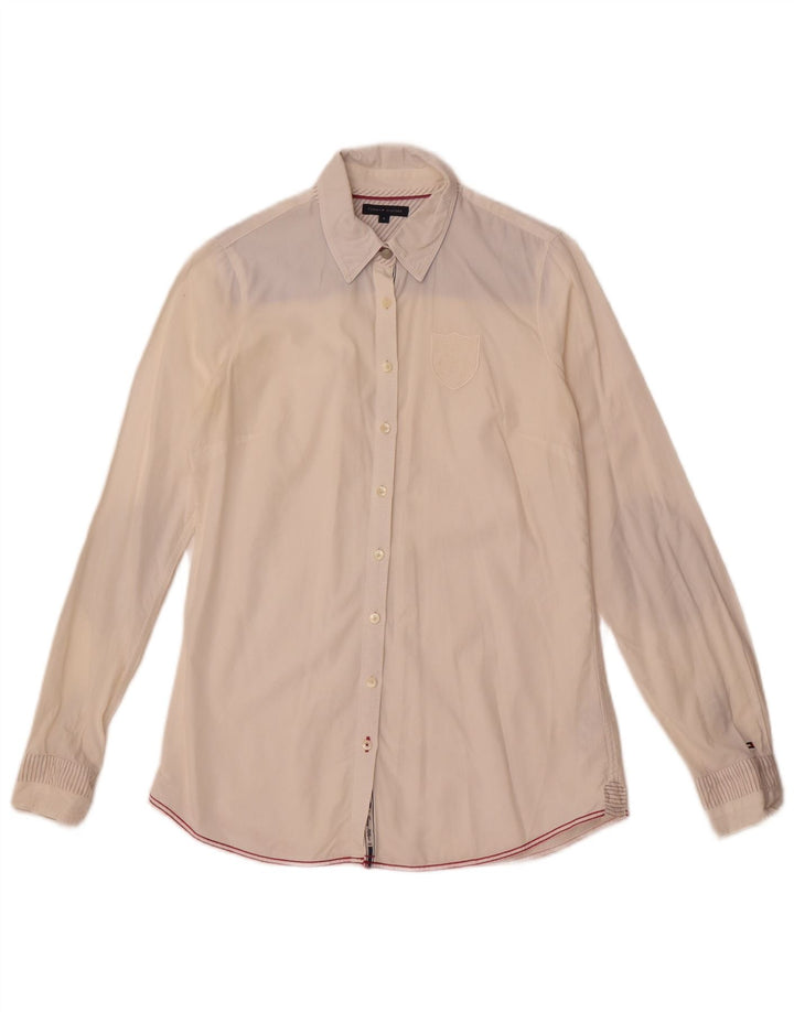 Camicia da donna Tommy Hilfiger US 4 Small White Colourblock in cotone