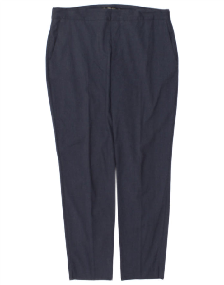 Pantaloni da abito slim da donna Zara EU 38 Small W28 L28 Poliestere blu navy