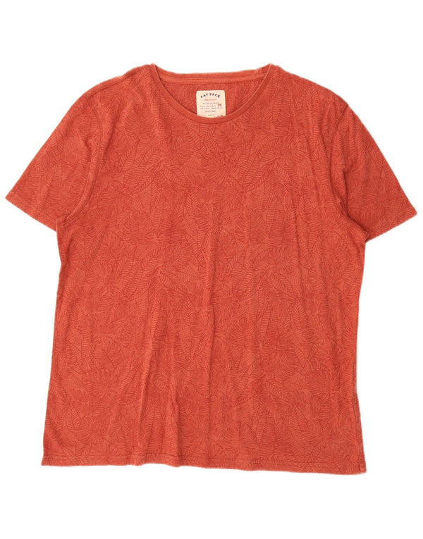 T-shirt da uomo Fat Face Top XL in cotone floreale rosso
