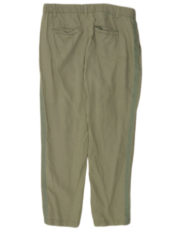 Pantaloni chino regolari Girlfriend da donna Gap EU 44 XL W34 L27 Lino verde