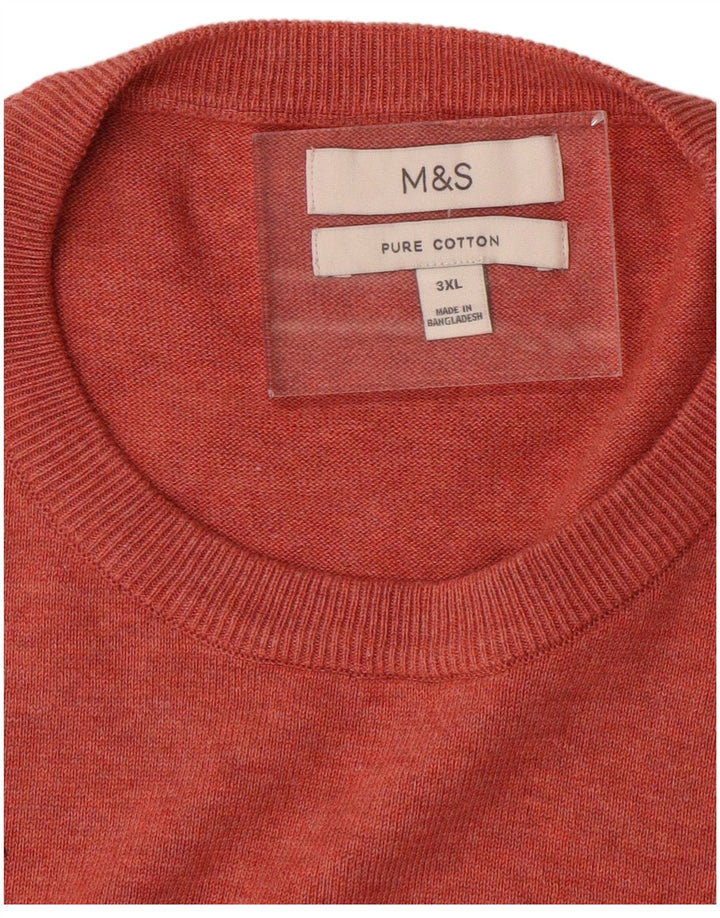 Maglione maglione girocollo da uomo Marks & Spencer 3XL cotone rosso
