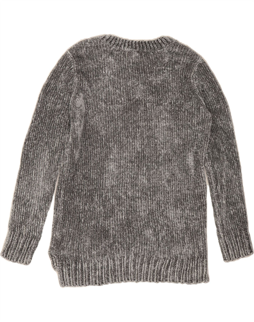 ORVIS Womens Velour Oversized V-Neck Jumper Sweater UK 10 Small Grey Vintage Orvis and Second-Hand Orvis from Messina Hembry 