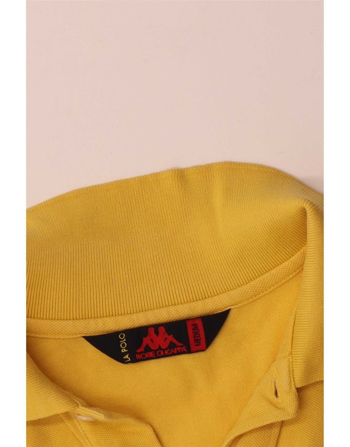 Polo da uomo Kappa in cotone giallo medio