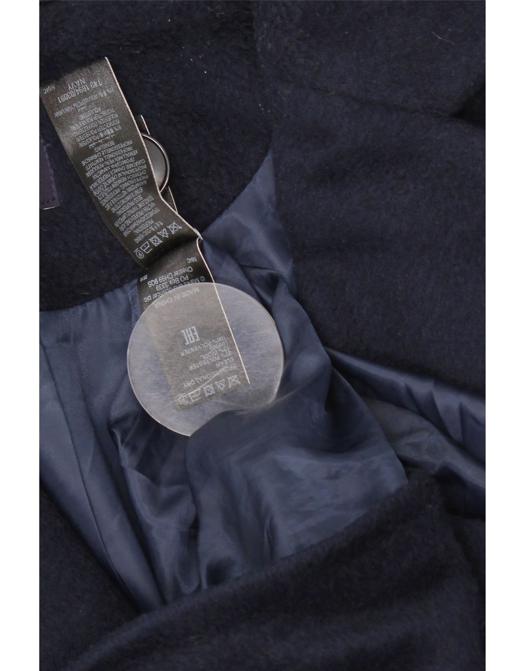 Soprabito oversize da donna Marks & Spencer UK 10 piccolo poliestere blu navy