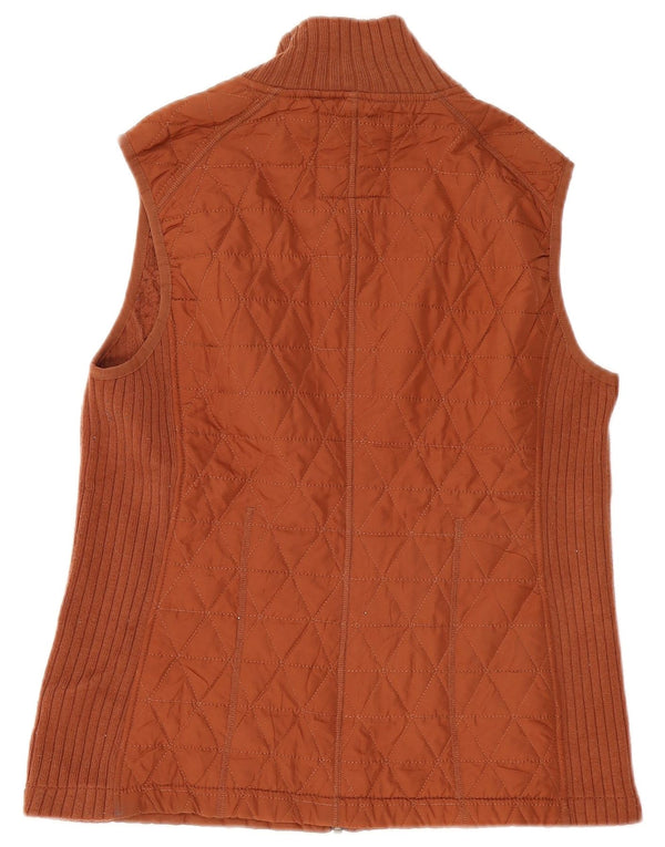 Gilet trapuntato sherpa da donna Prana UK 14 poliestere marrone medio