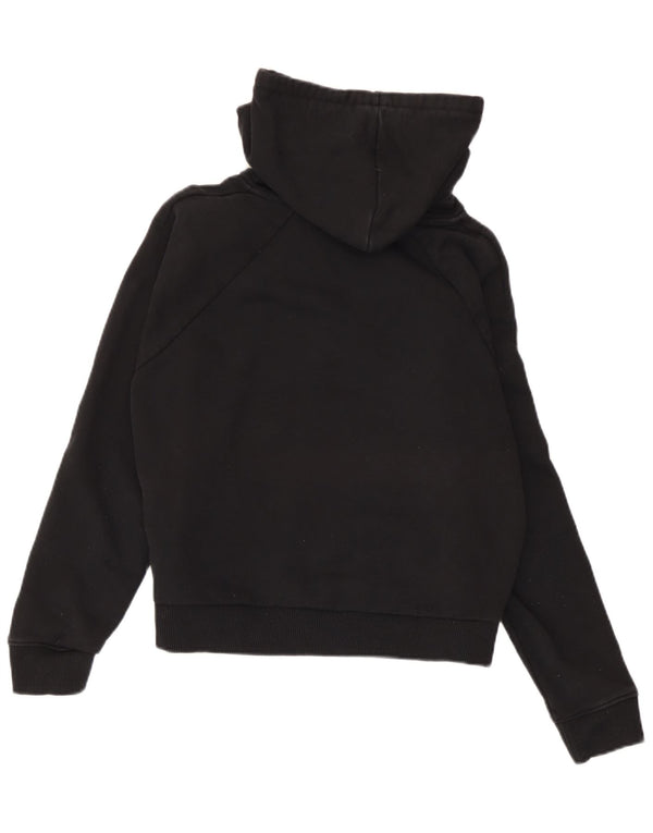 Felpa con cappuccio grafica corta da donna Vans UK 10 piccola in cotone nero