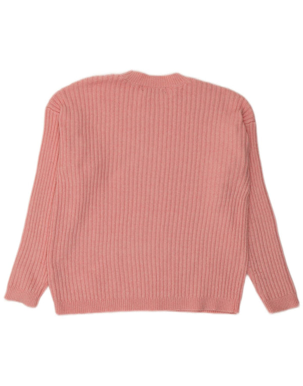Maglione maglione girocollo da donna Marks & Spencer UK 14 Poliestere rosa medio