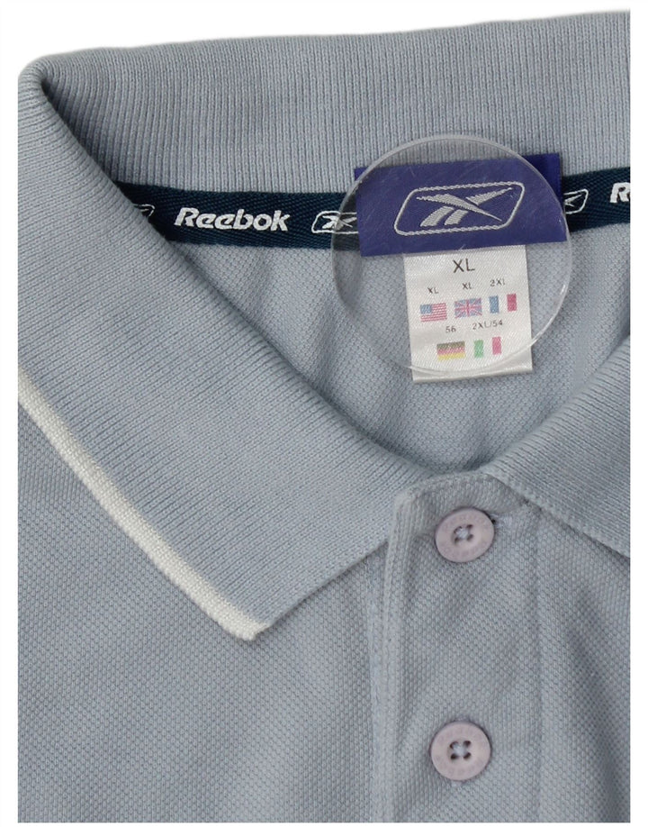 Polo REEBOK da uomo XL in cotone blu