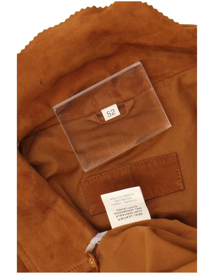 Giacca da uomo in pelle scamosciata VINTAGE IT 52 XL in pelle beige