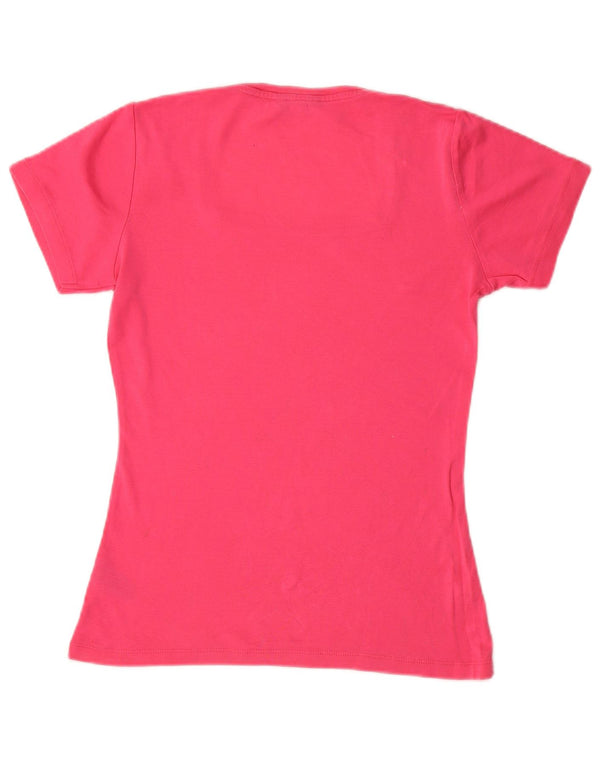 M&Co Womens T-Shirt Top UK 10 Small Pink Cotton