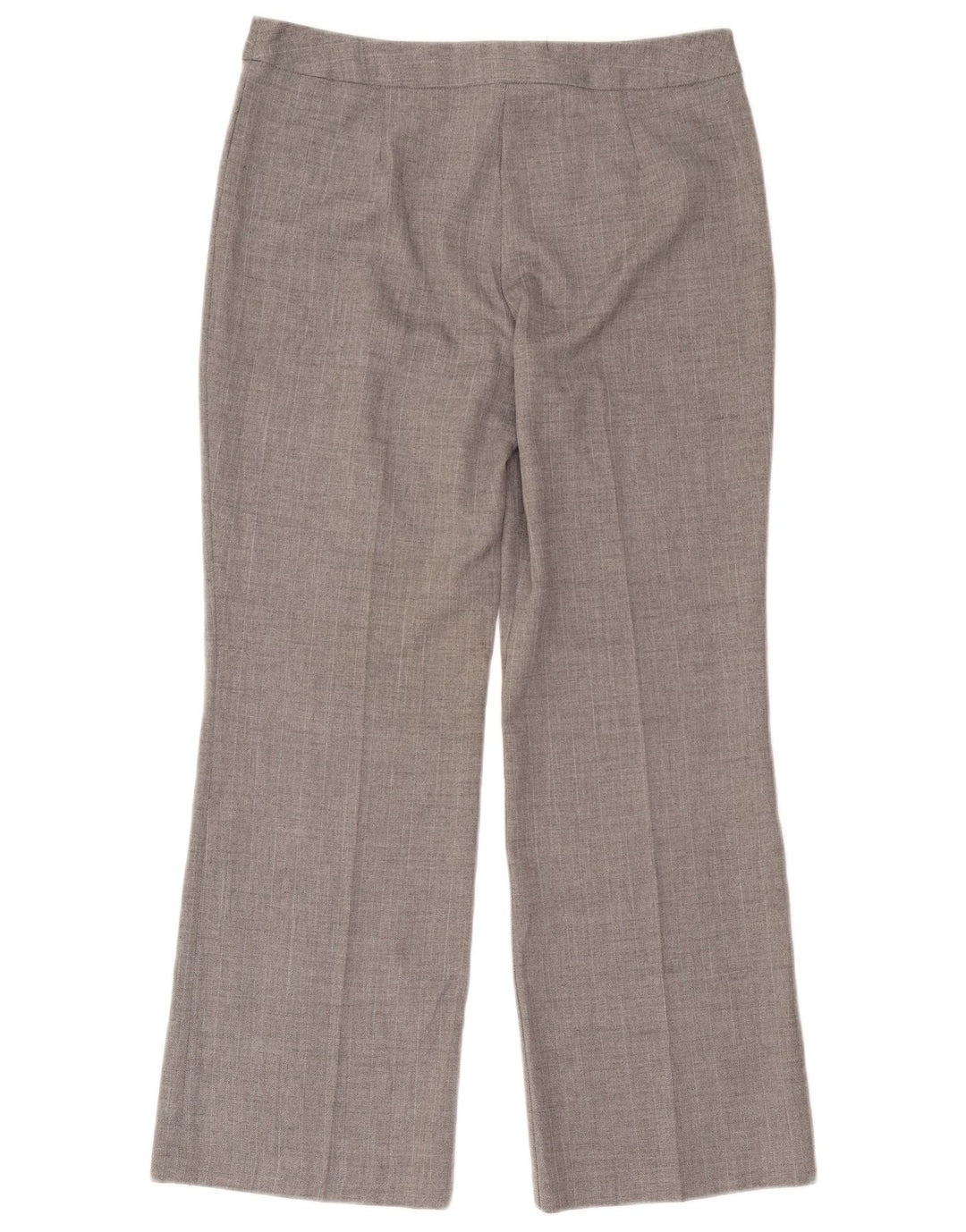 Pantaloni da abito da donna Marks & Spencer UK 14 Medium W32 L28 Grigio a spina di pesce