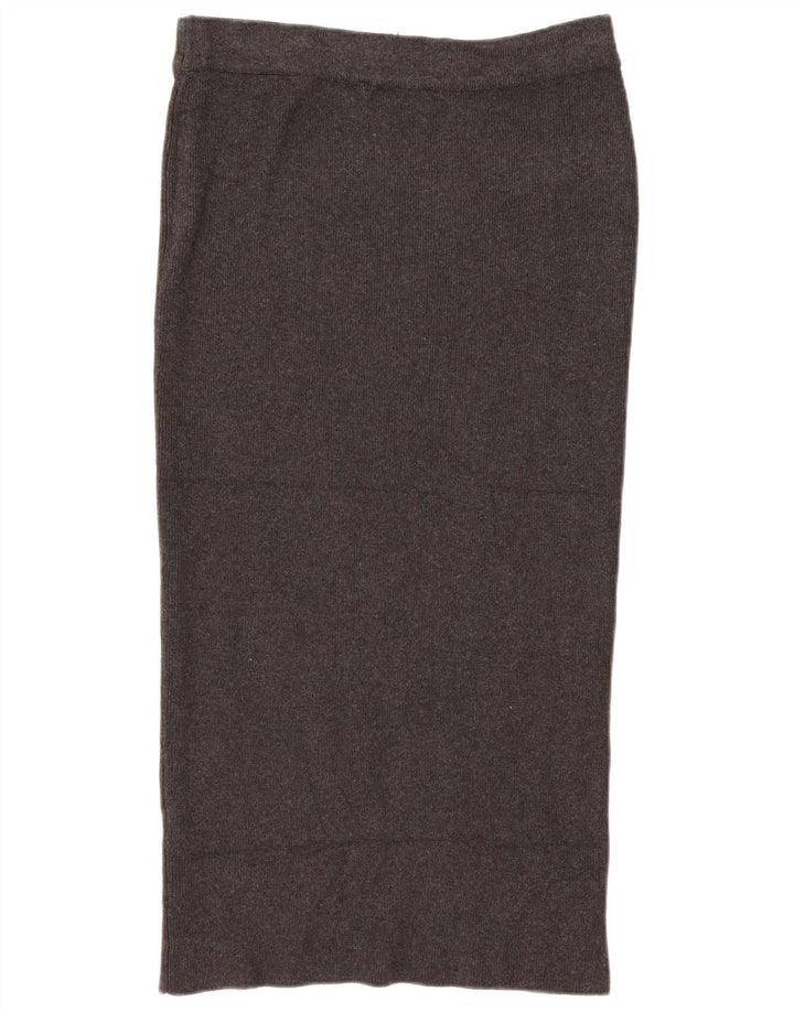 Gonna dritta in maglia Zara da donna media W28 viscosa grigia