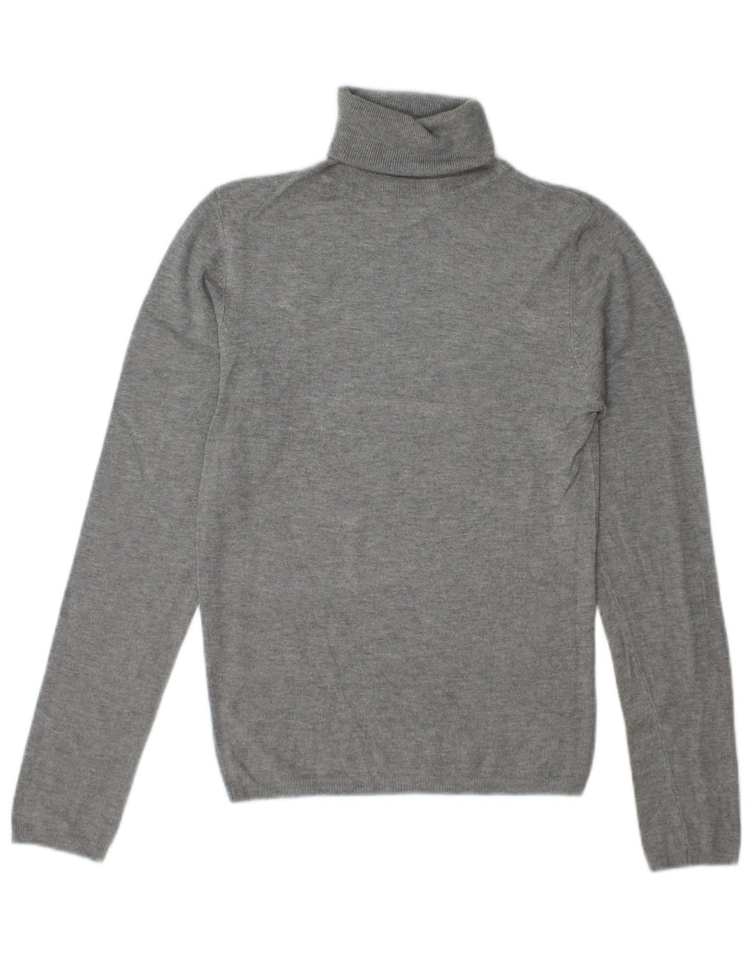 Maglione maglione collo alto da donna Zara UK 10 piccolo rayon grigio
