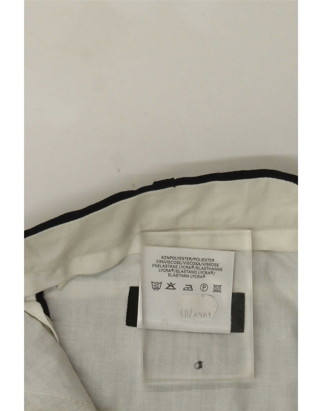 Pantaloni da abito dritti da uomo Marks & Spencer W40 L29 poliestere blu navy