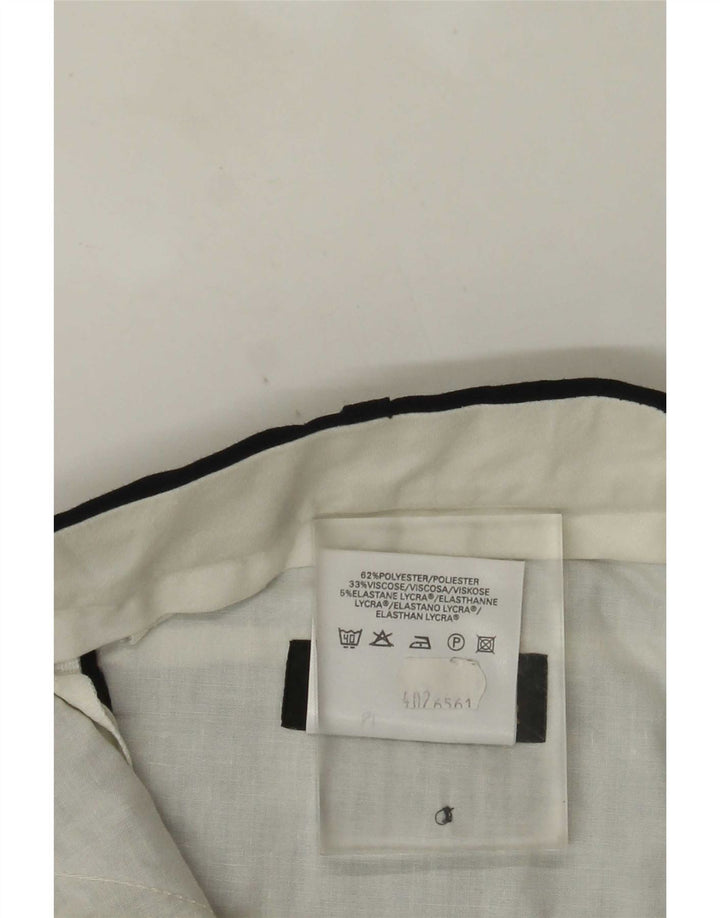 Pantaloni da abito dritti da uomo Marks & Spencer W40 L29 poliestere blu navy