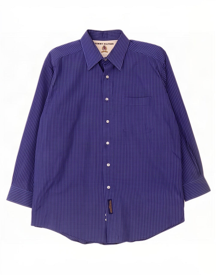 Camicia da uomo Tommy Hilfiger XL blu navy a quadretti