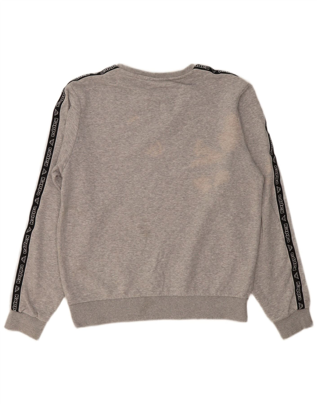 Felpa grafica da uomo KAPPA maglione grande in cotone grigio