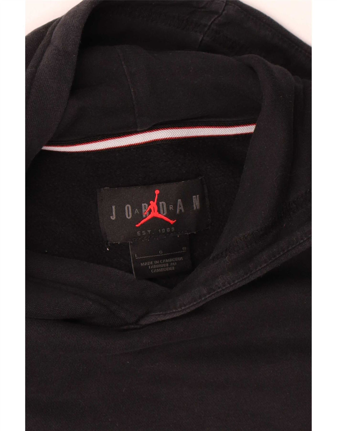 Felpa con cappuccio da uomo Jordan Large in cotone nero