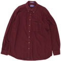 Pendleton Camicia lunga da uomo in flanella 2XL Lana bordeaux