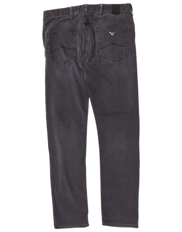 Pantaloni casual slim da uomo Armani Jeans W33 L31 in cotone blu navy