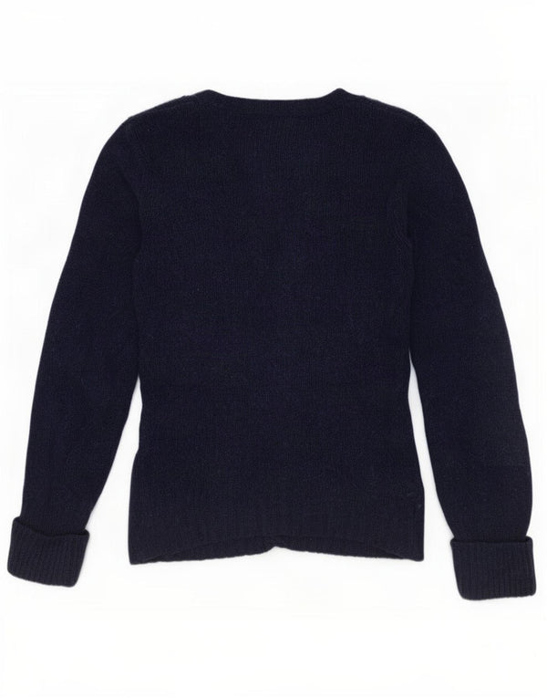 Maglione cardigan da donna Massimo Dutti UK 12 Cotone medio blu navy