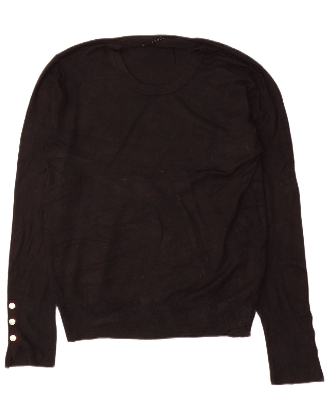Maglione maglione girocollo da donna Zara UK 14 viscosa nera media